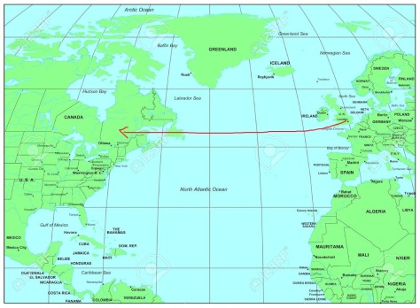 LOS VIAJES DE MADAME BLAVATSKY. 1704520-sea-maps-series-north-atlantic-ocean-stock-photo-map